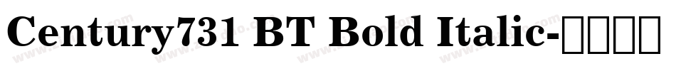 Century731 BT Bold Italic字体转换